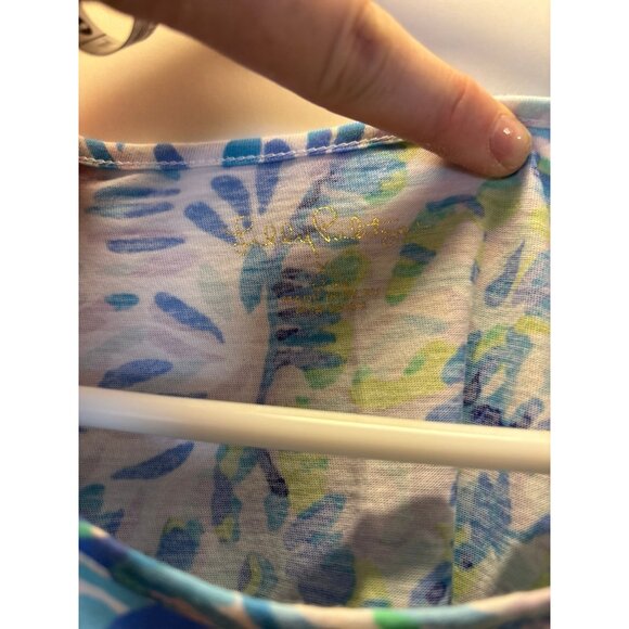Lily Pulitzer Blue & Green Dress (Girls XL) - Picture 5 of 5